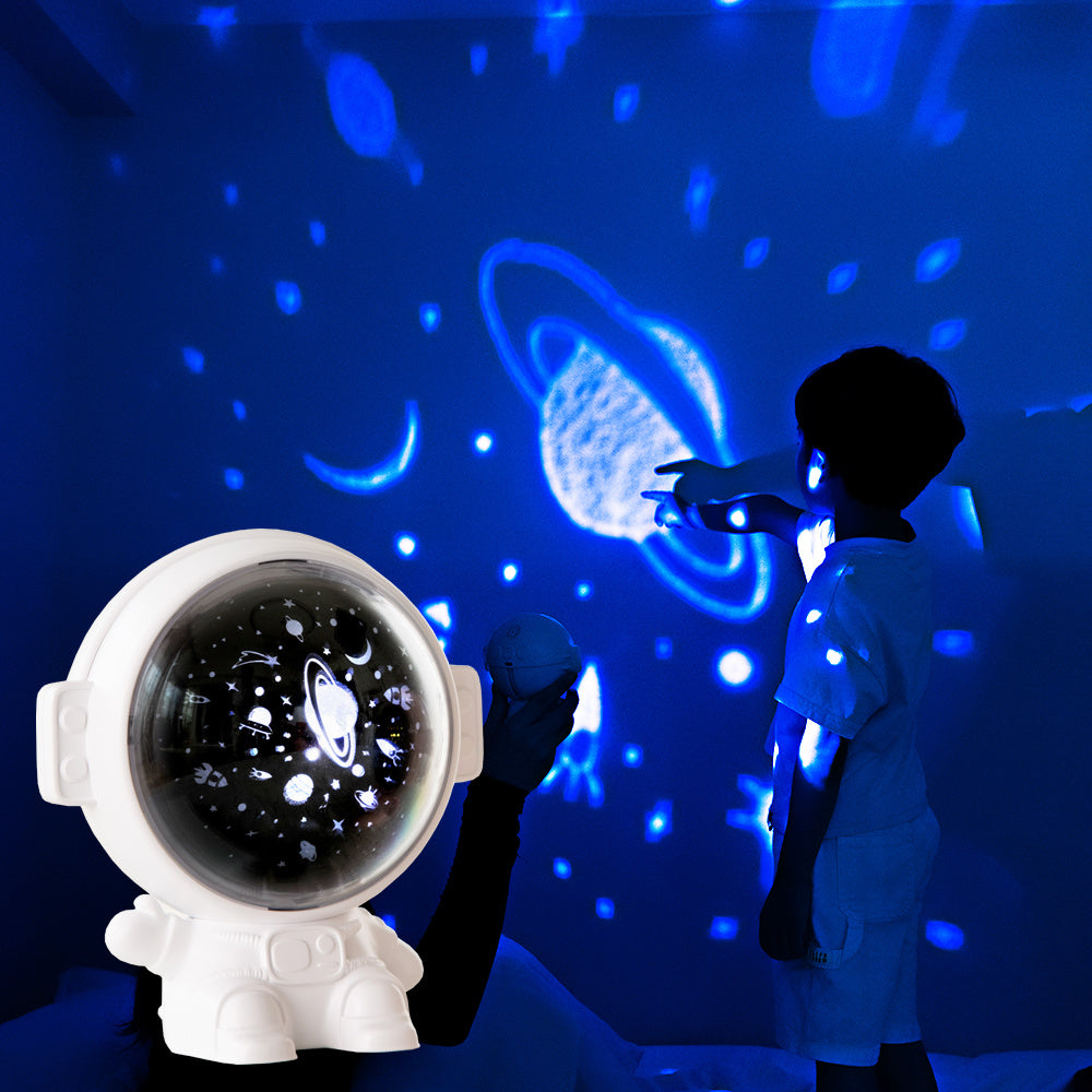 Galaxy Star Projector Starry Sky Night Light Astronaut Lamp Room Decor Gift Child Kids Baby Christmas Spaceman Projection